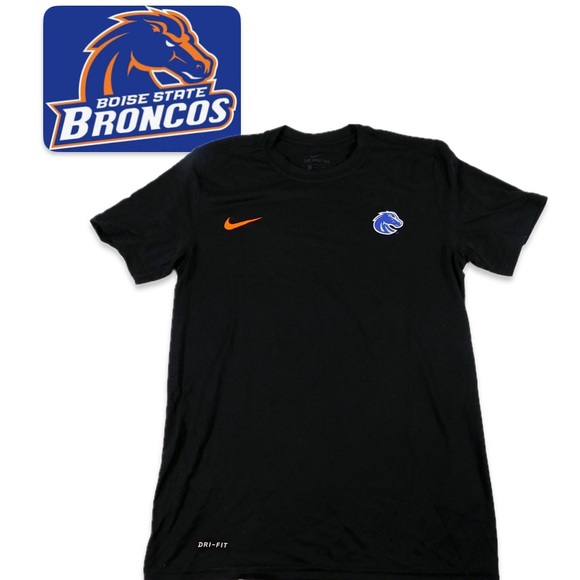 Nike Other - NEW [Nike] Boise State Broncos NCAA Logo Short-Sleeve Dri-Fit Black Shirt Mens S